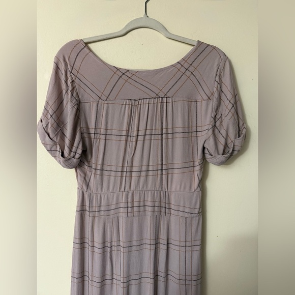 Free People Pink Plaid Midi Dress, size S - Picture 11 of 12